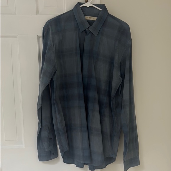 Burberry Blue Casual Button Down Shirt